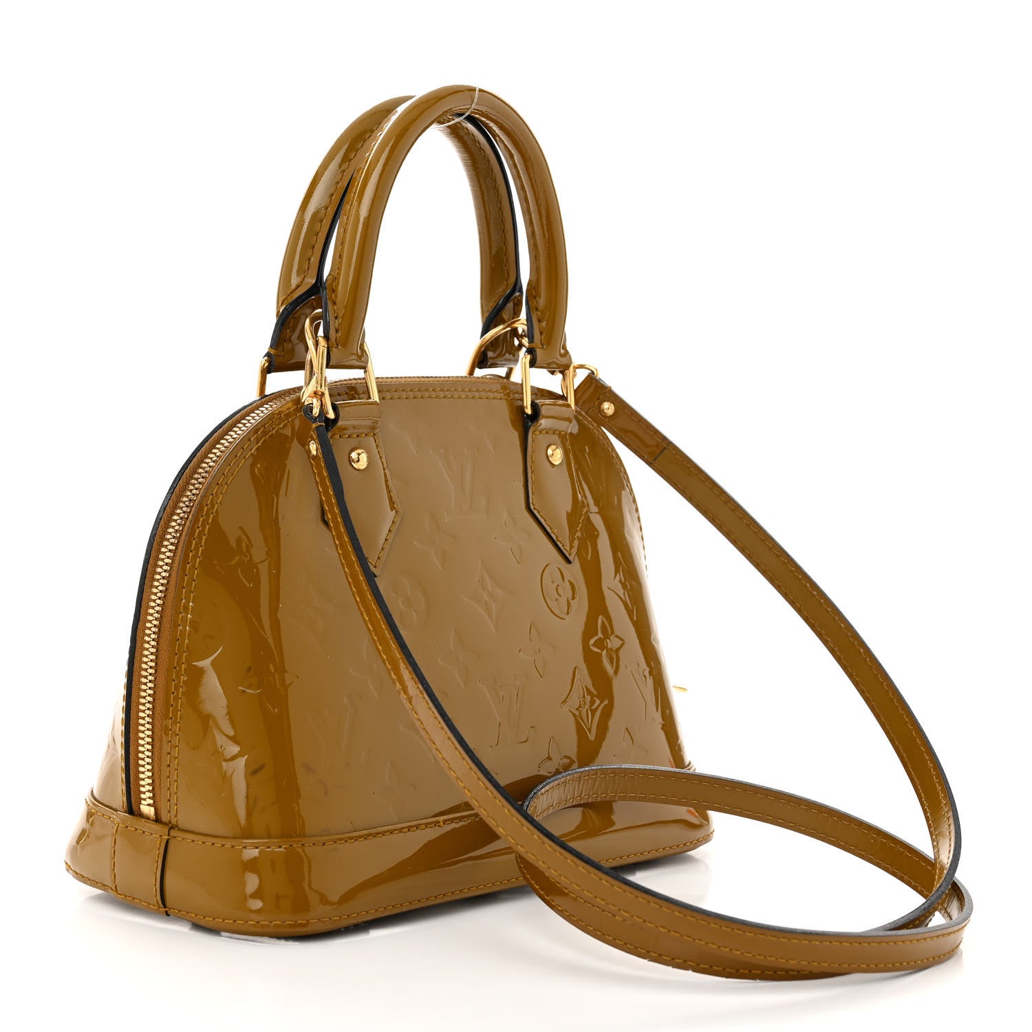 Louis Vuitton Vernis Alma BB Vert Olive 3 of 12