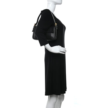 Fendi Pebbled Calfskin Baguette Black 2 of 13