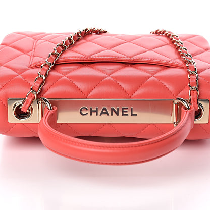 Chanel Lambskin Quilted Small Trendy CC Flap Dual Handle Bag Bright Pink 15 of 15