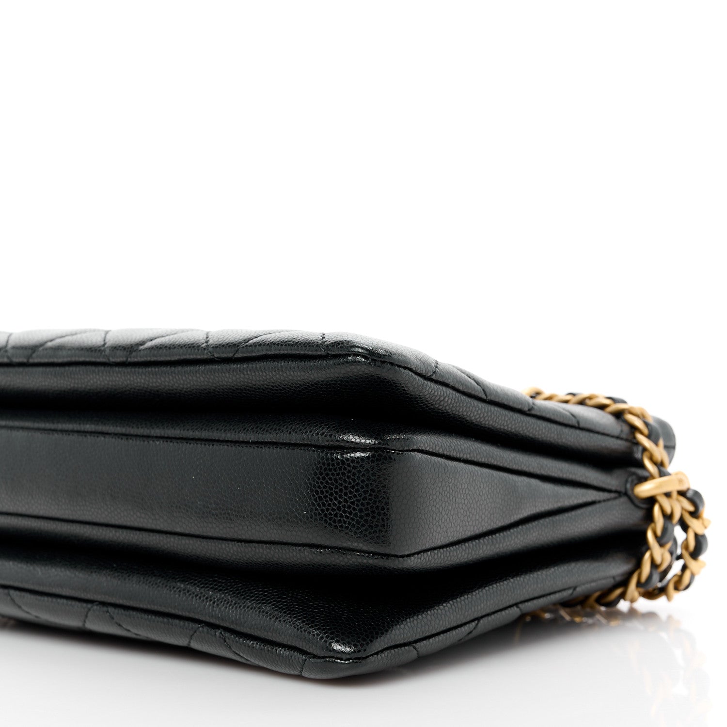 Chanel Caviar Quilted Camellia Small Shopping Bag Black 11 of 12