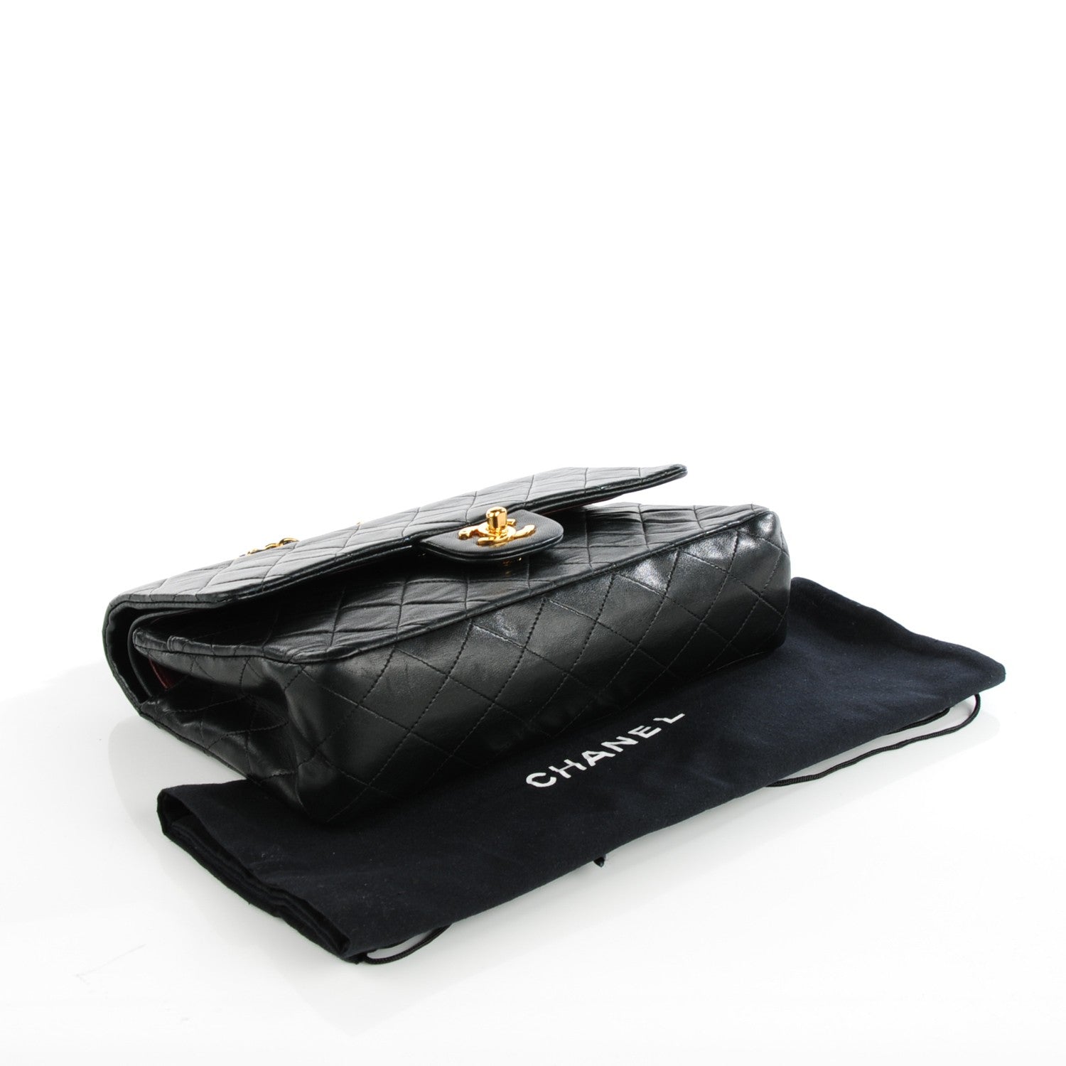 Chanel Lambskin Quilted Medium Double Flap Black 4 of 10