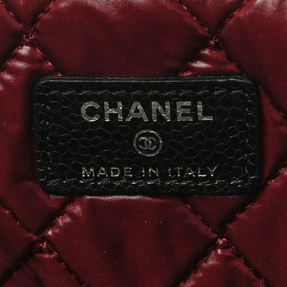 Chanel Caviar Quilted Large Cosmetic Case Black 6 of 11