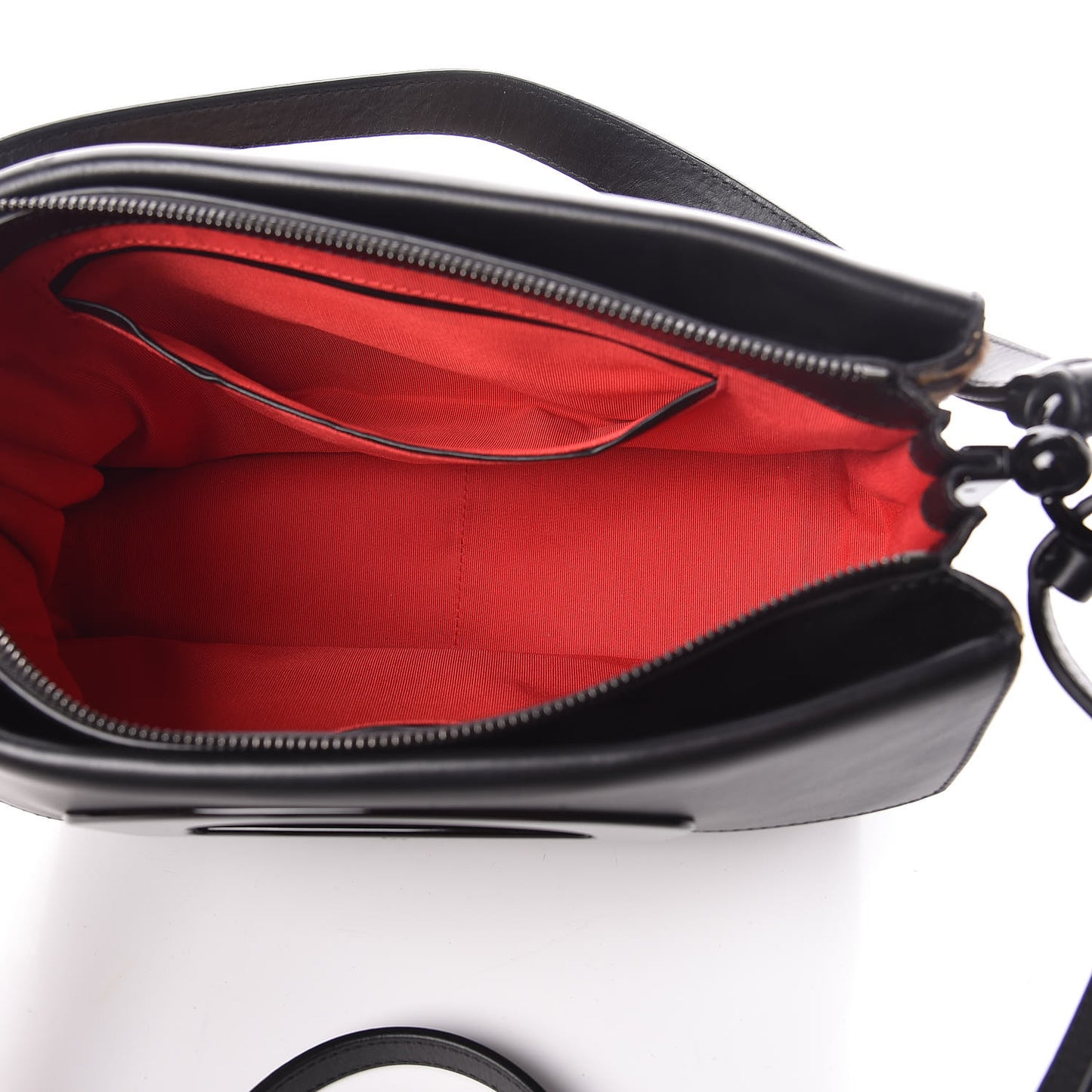 Calf Hair Leopard Print Passage Messenger Bag Black