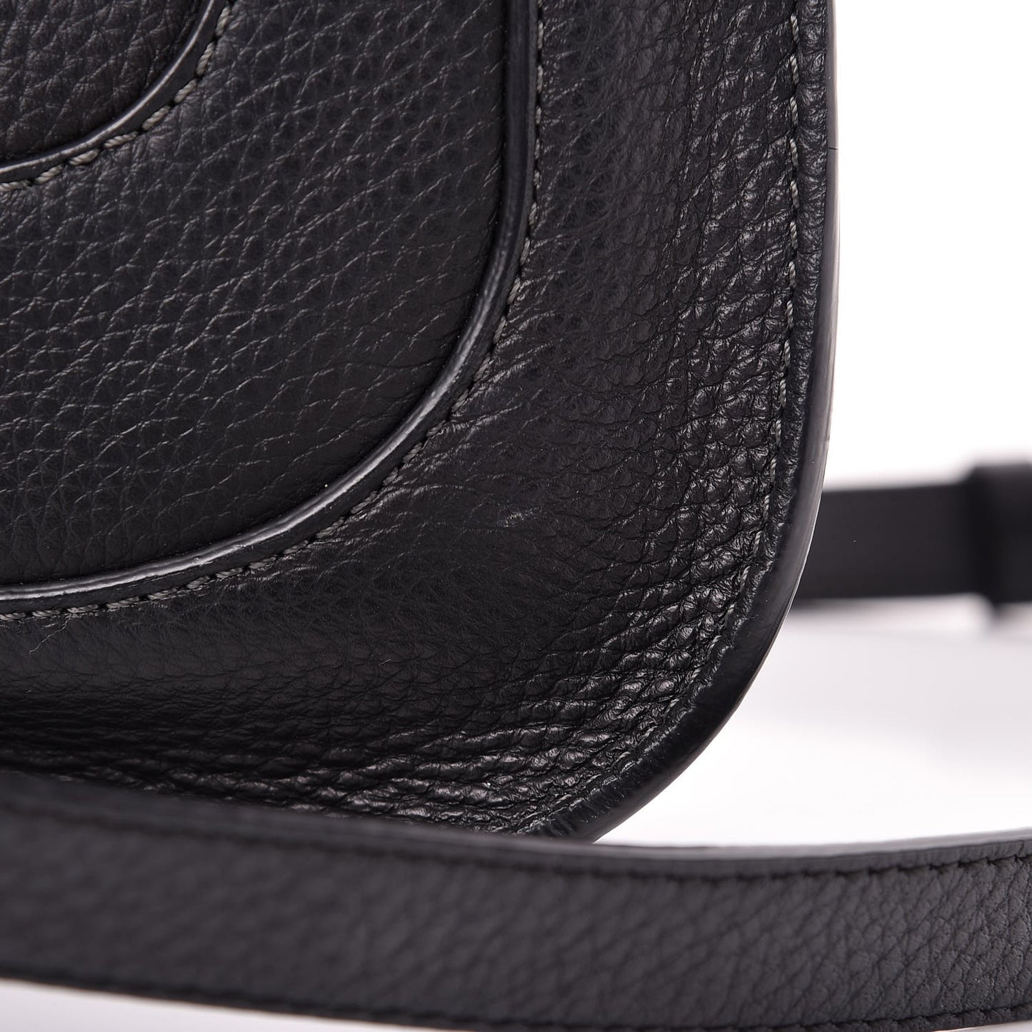 Grained Calfskin Nano Hayley Hobo Black