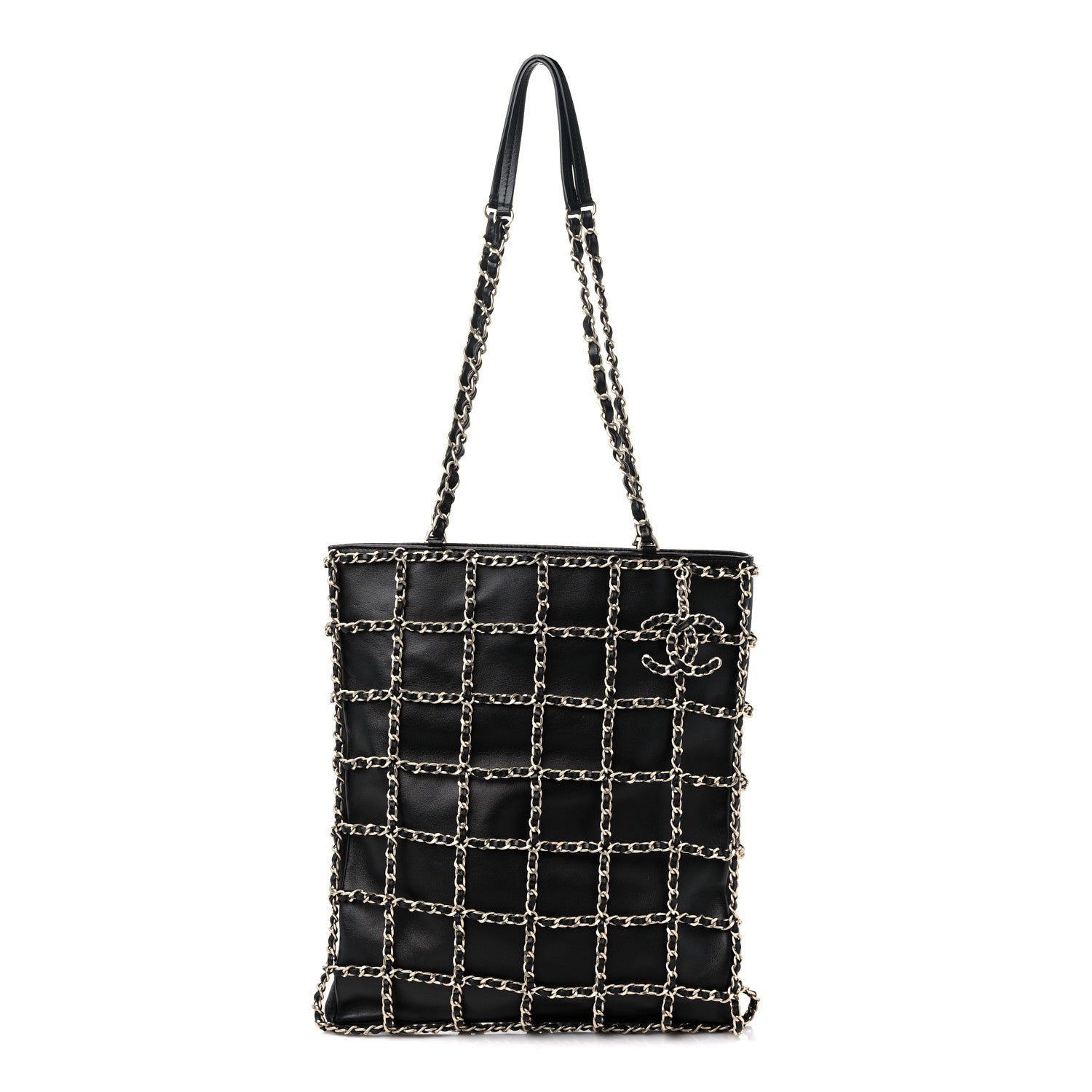 Chanel Lambskin Large Shopping Chain Tote Black 1 of 9