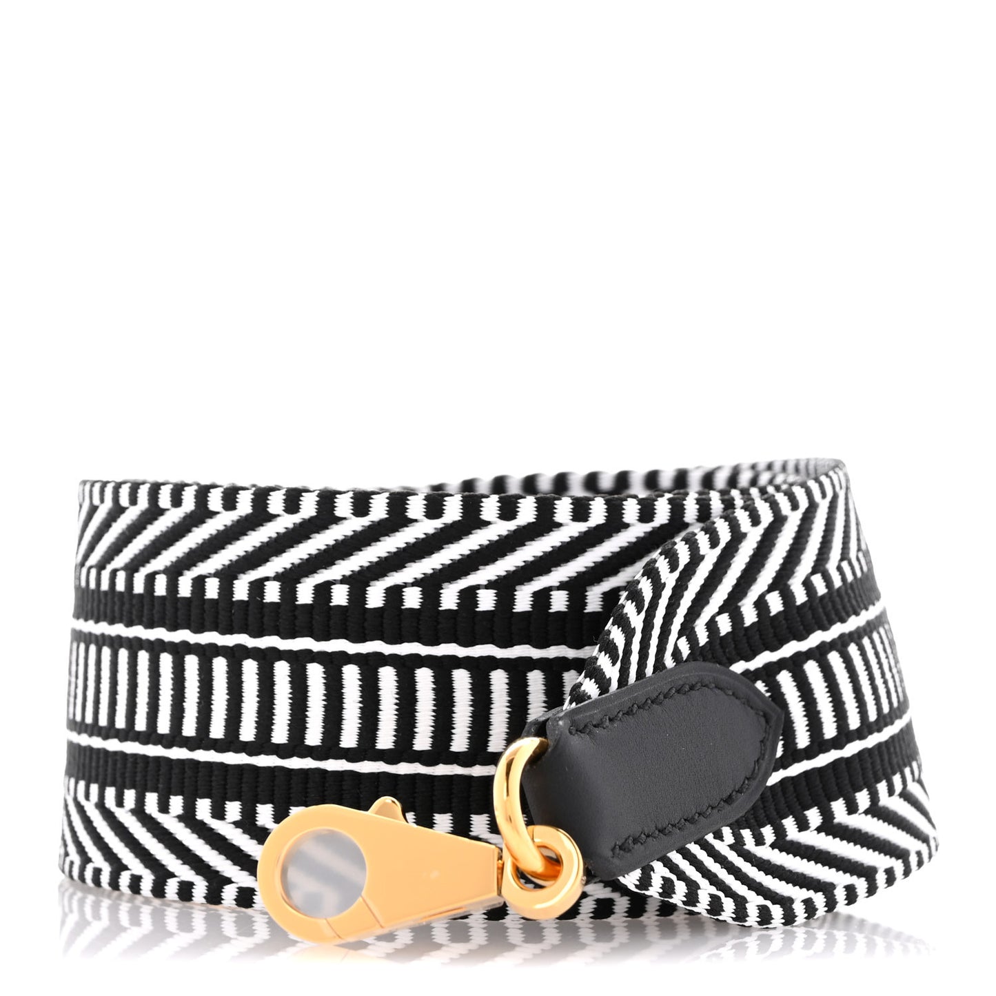 Toile Swift 50mm Sangle Cavale Shoulder Strap Black Ecru