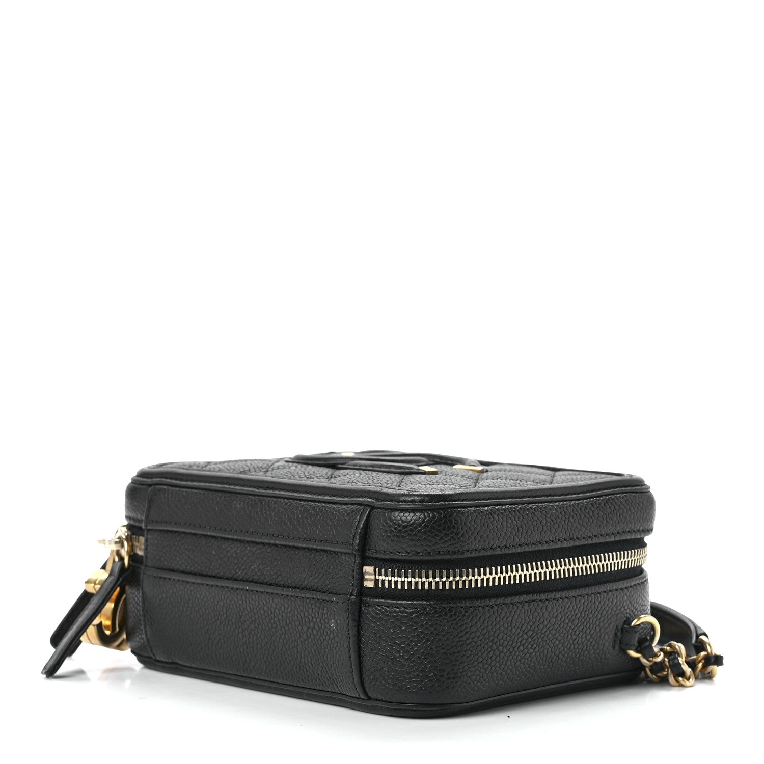 Chanel Caviar Quilted Small CC Filigree Vanity Case Black 9 of 12