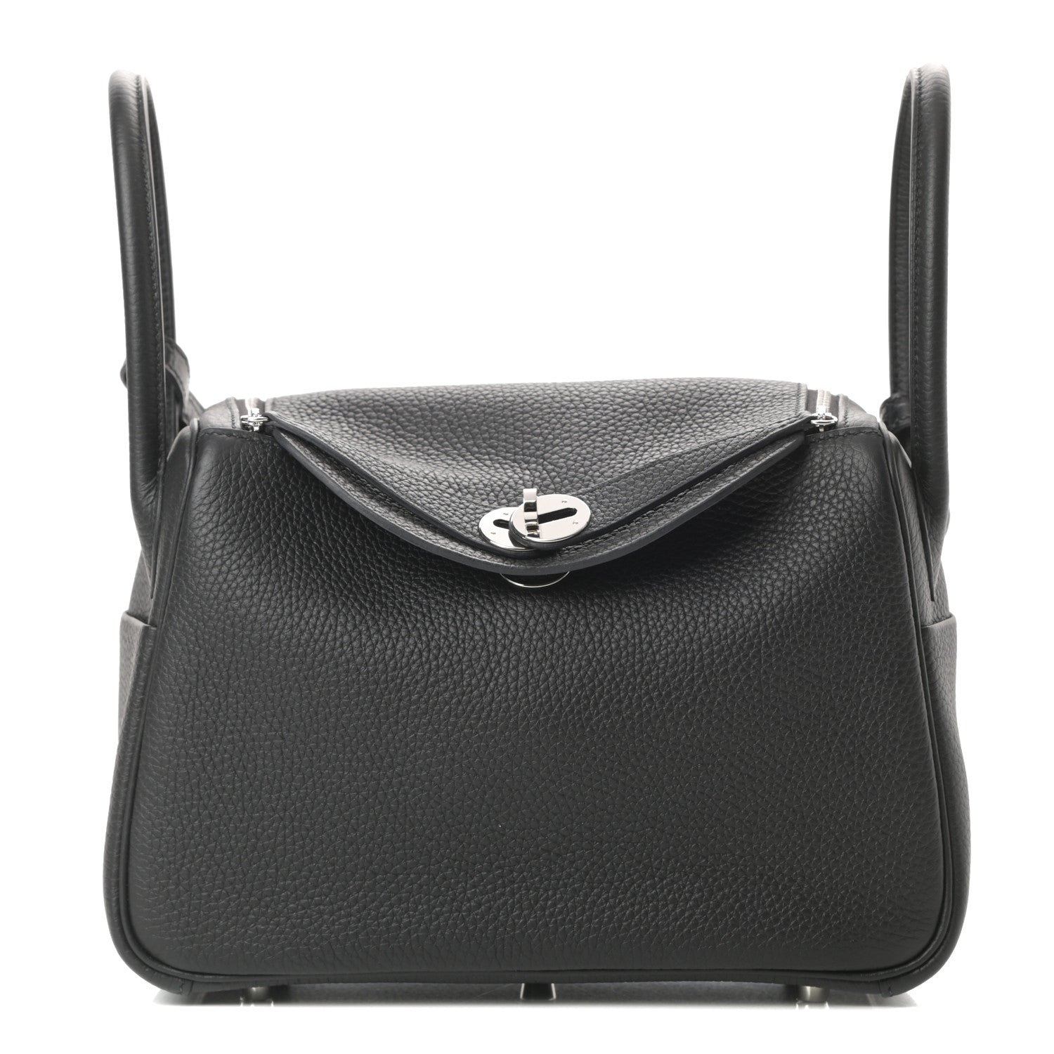 Hermes Taurillon Clemence Matte Niloticus Crocodile Touch Lindy 26 Black 1 of 11
