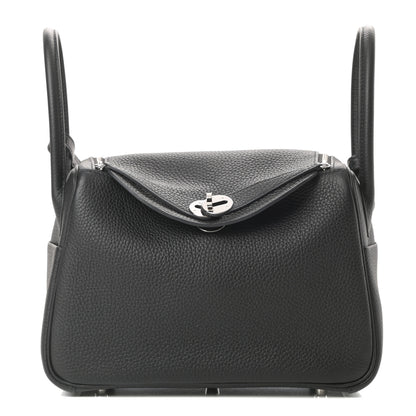 Hermes Taurillon Clemence Matte Niloticus Crocodile Touch Lindy 26 Black 1 of 11