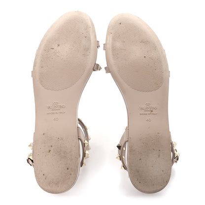 Valentino Garavani PVC Jelly Rockstud Caged Sandals 40 Poudre 6 of 9