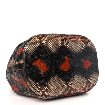 Gucci Snakeskin Miss Bamboo Medium Bucket Bag Black 4 of 9