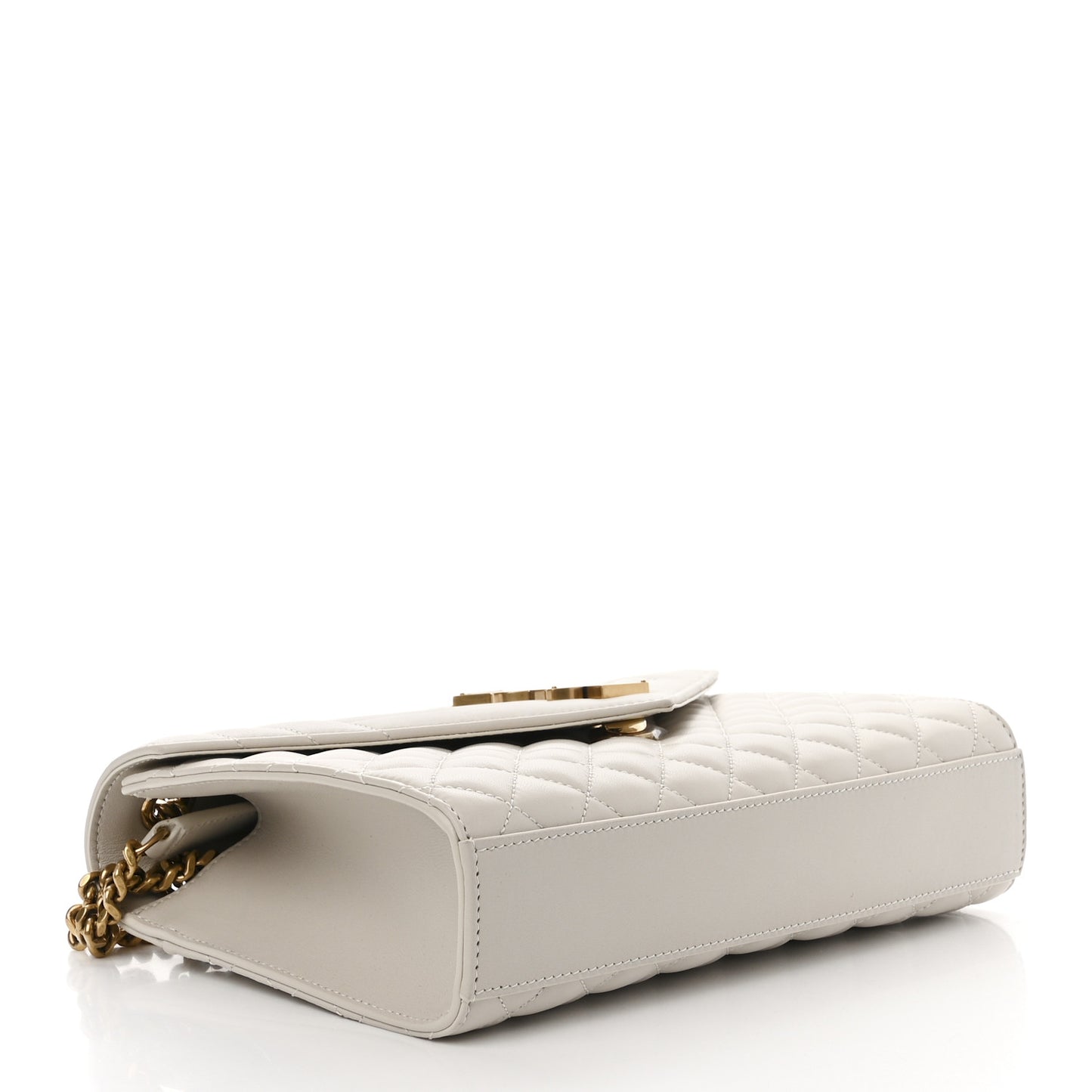 Grain De Poudre Textured Mixed Matelasse Medium Triquilt Monogram Satchel Porcellana