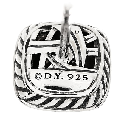 David Yurman Sterling Silver Diamond 5mm Pave Albion Earrings 4 of 4
