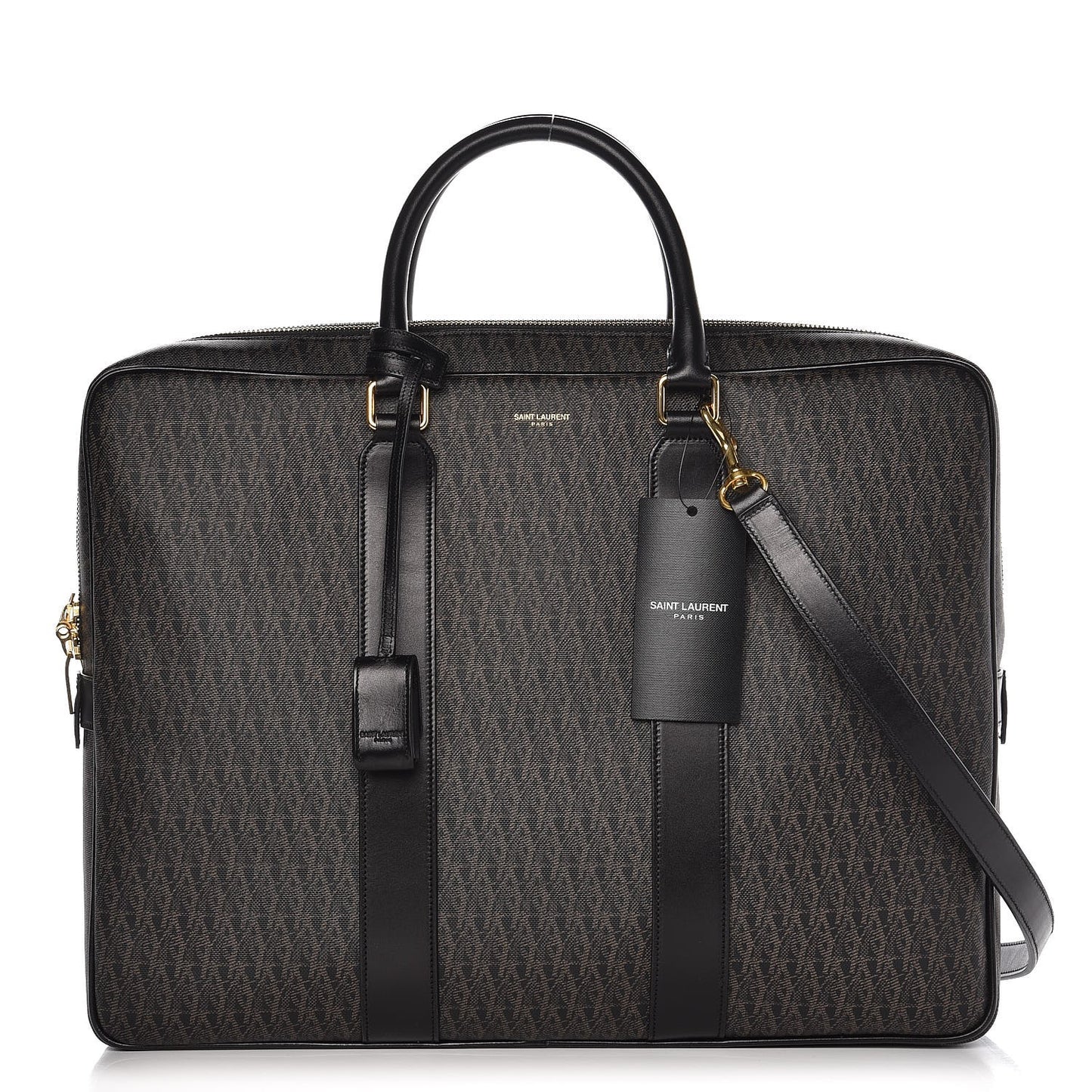 Toile Classic Monogram Flat Briefcase Black