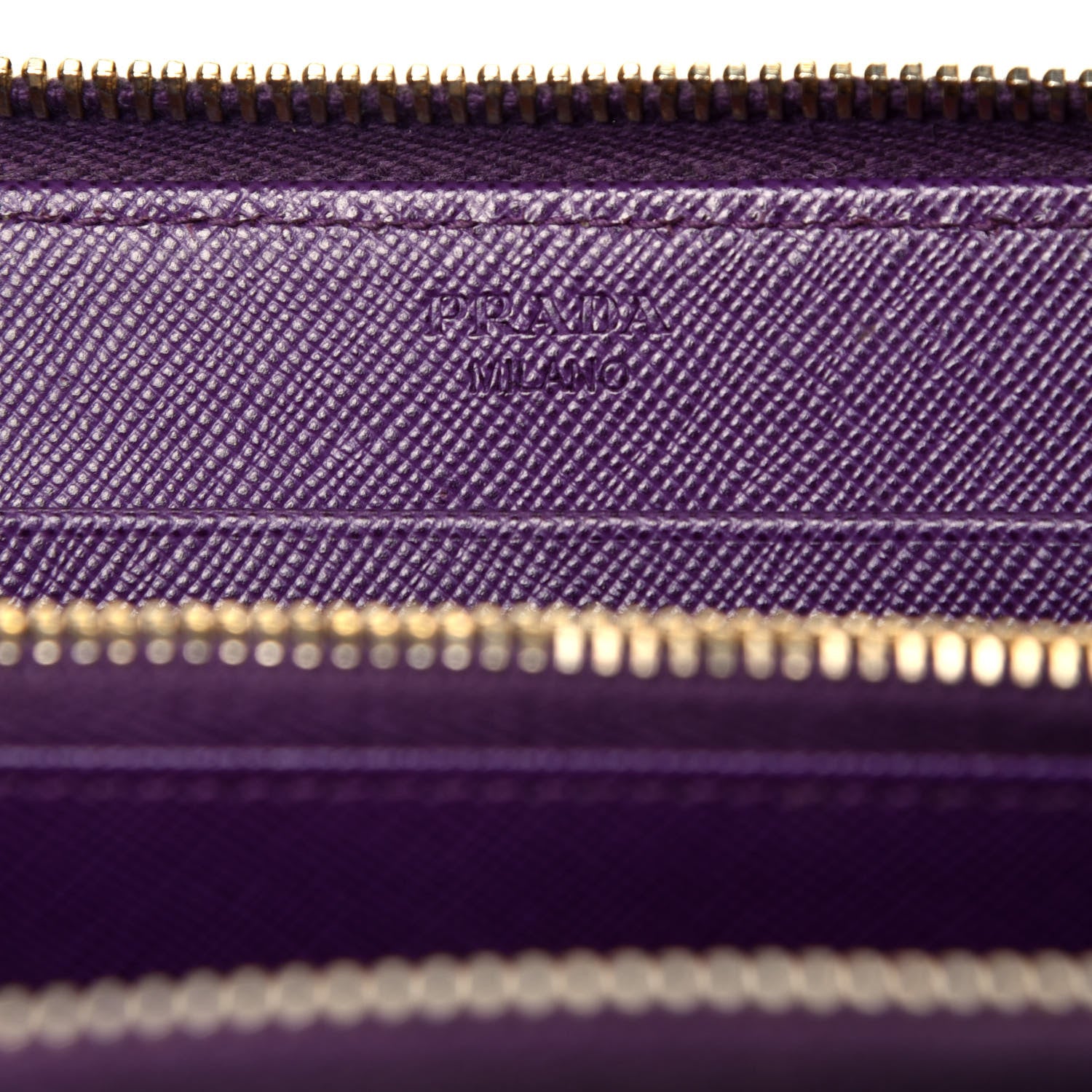 Prada Saffiano Metal Zip Around Wallet Viola 6 of 8
