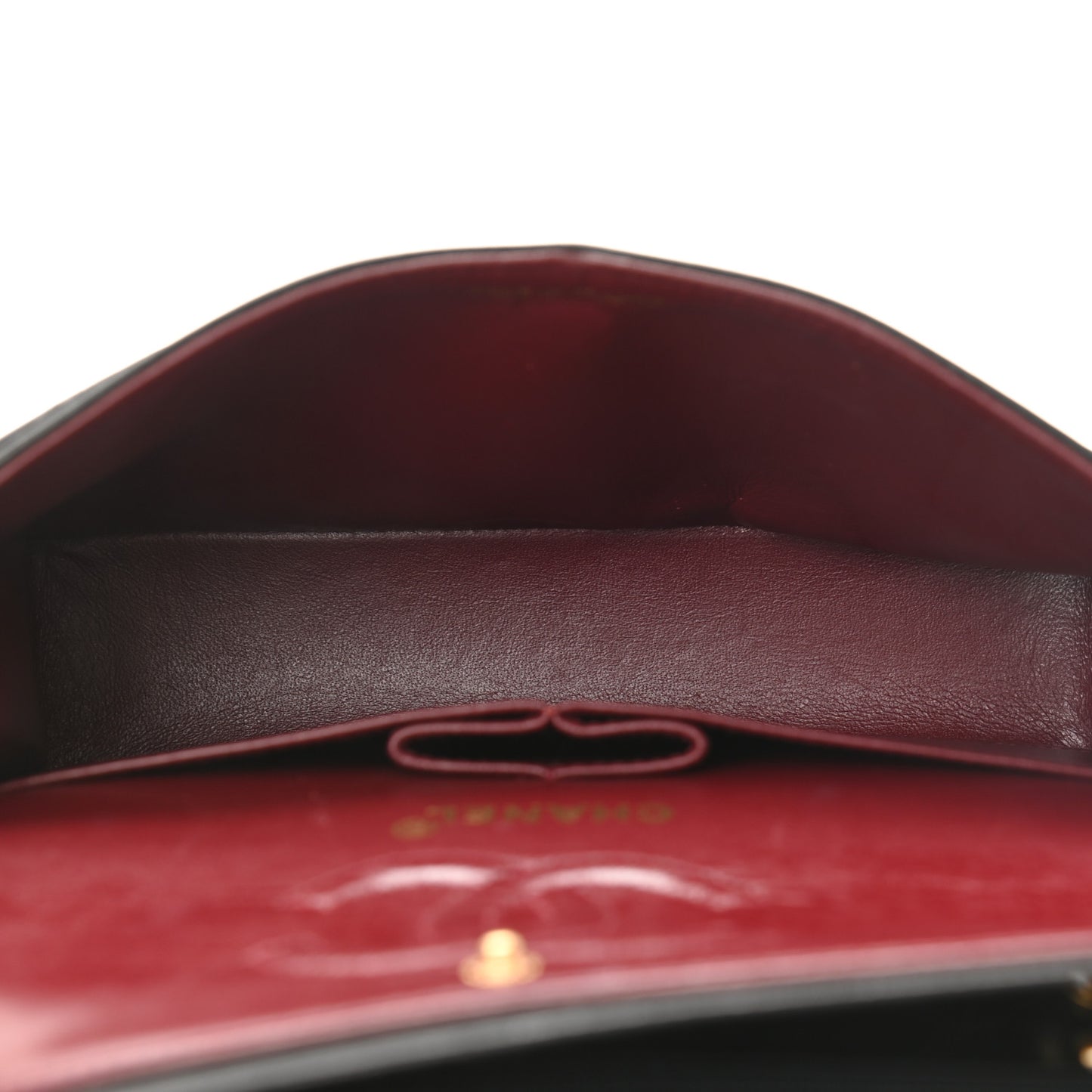 Lambskin Quilted Small Double Flap Black