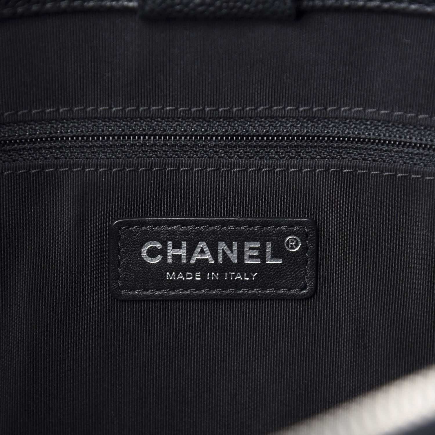 Chanel Caviar Stitched Shopping Tote Black 9 of 11