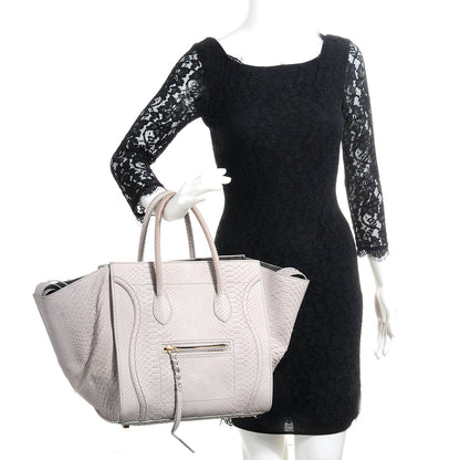 Celine Python Medium Phantom Luggage Grey 2 of 7