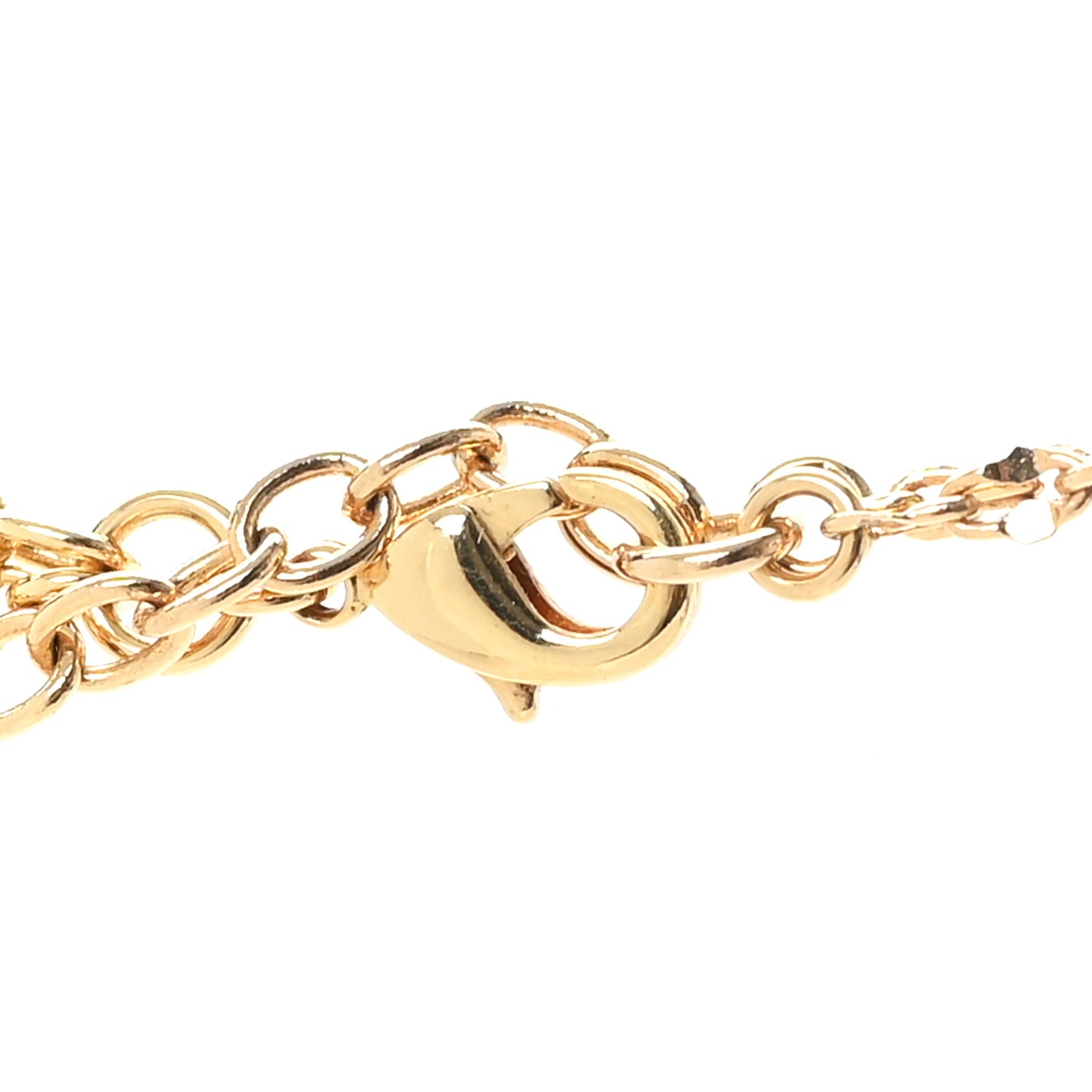 Metal Blooming Strass Necklace Gold