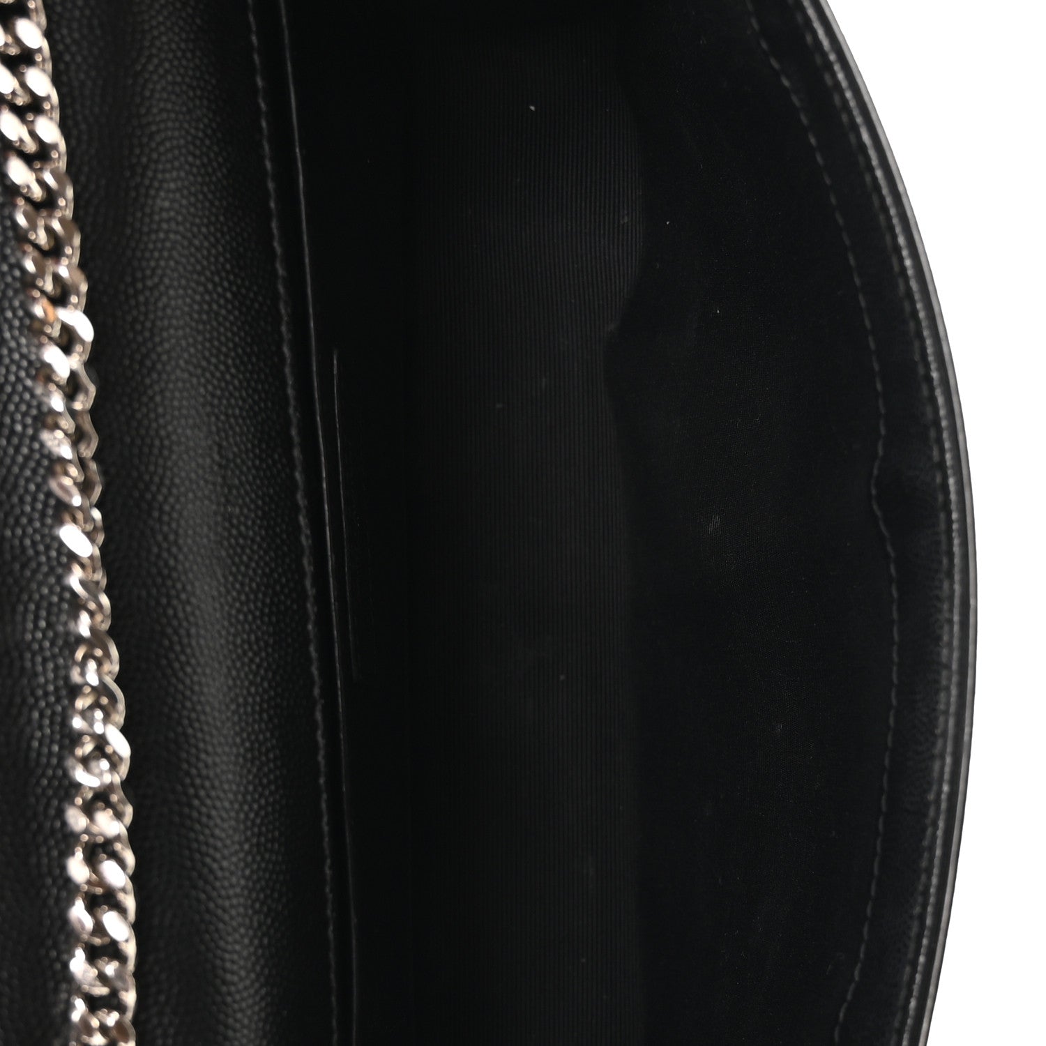 Saint Laurent Grain De Poudre Medium Classic Monogram Kate Satchel Black 5 of 10