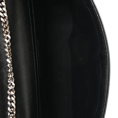 Saint Laurent Grain De Poudre Medium Classic Monogram Kate Satchel Black 5 of 10