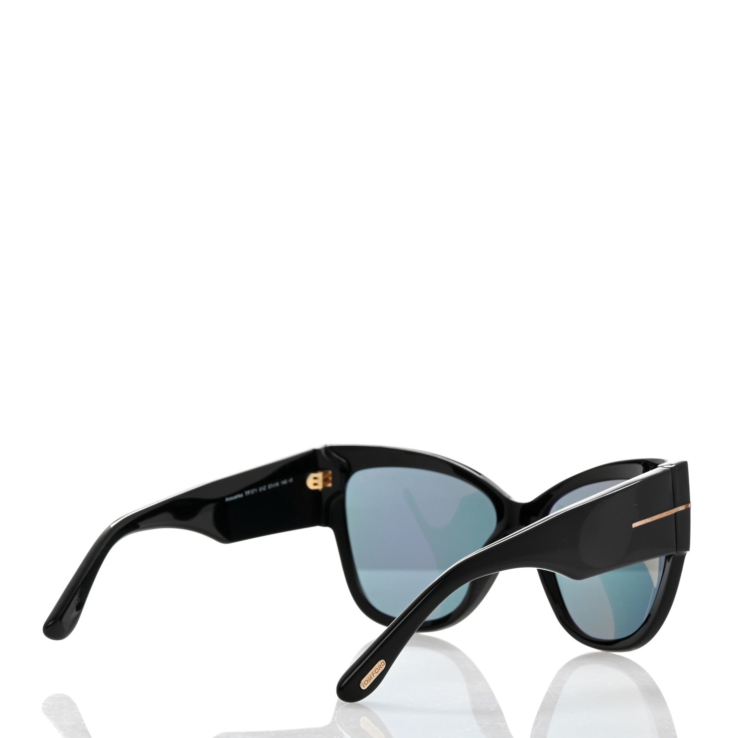 Tom Ford Acetate Anoushka Cat Eye Sunglasses TF371 Black 4 of 8