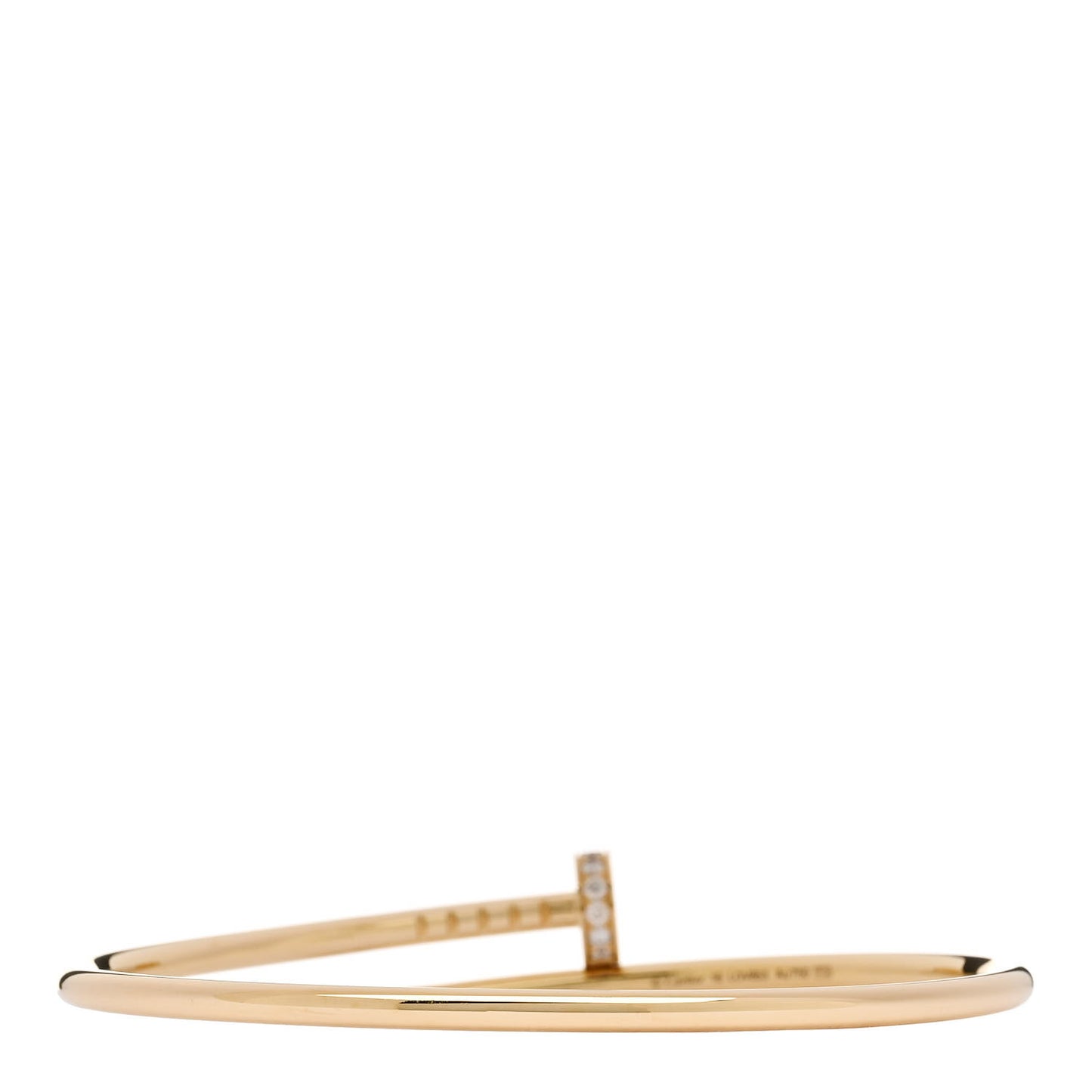 18K Yellow Gold Diamond Small Juste Un Clou Bracelet 16