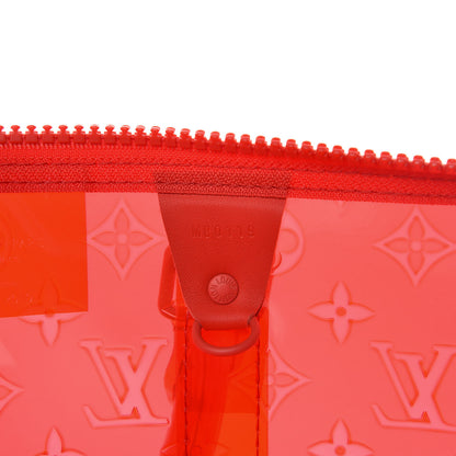 Louis Vuitton PVC Monogram Keepall Bandouliere 50 Grenadine Red 9 of 15
