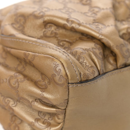 Gucci Metallic Guccissima Medium D Gold Hobo Gold 7 of 19
