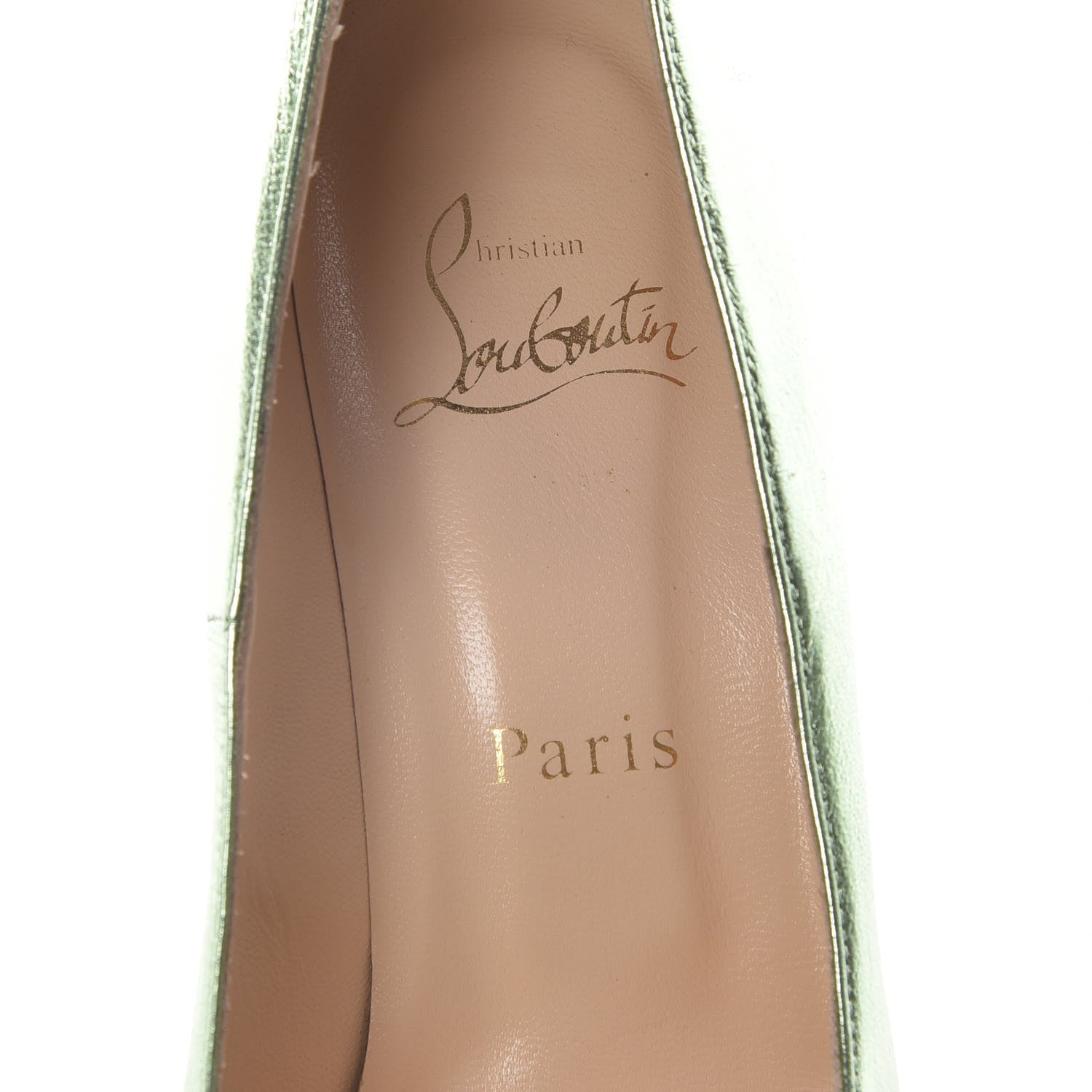 Christian Louboutin Metallizzato Nappa Fifi 80 Pumps 38 Verde 7 of 12