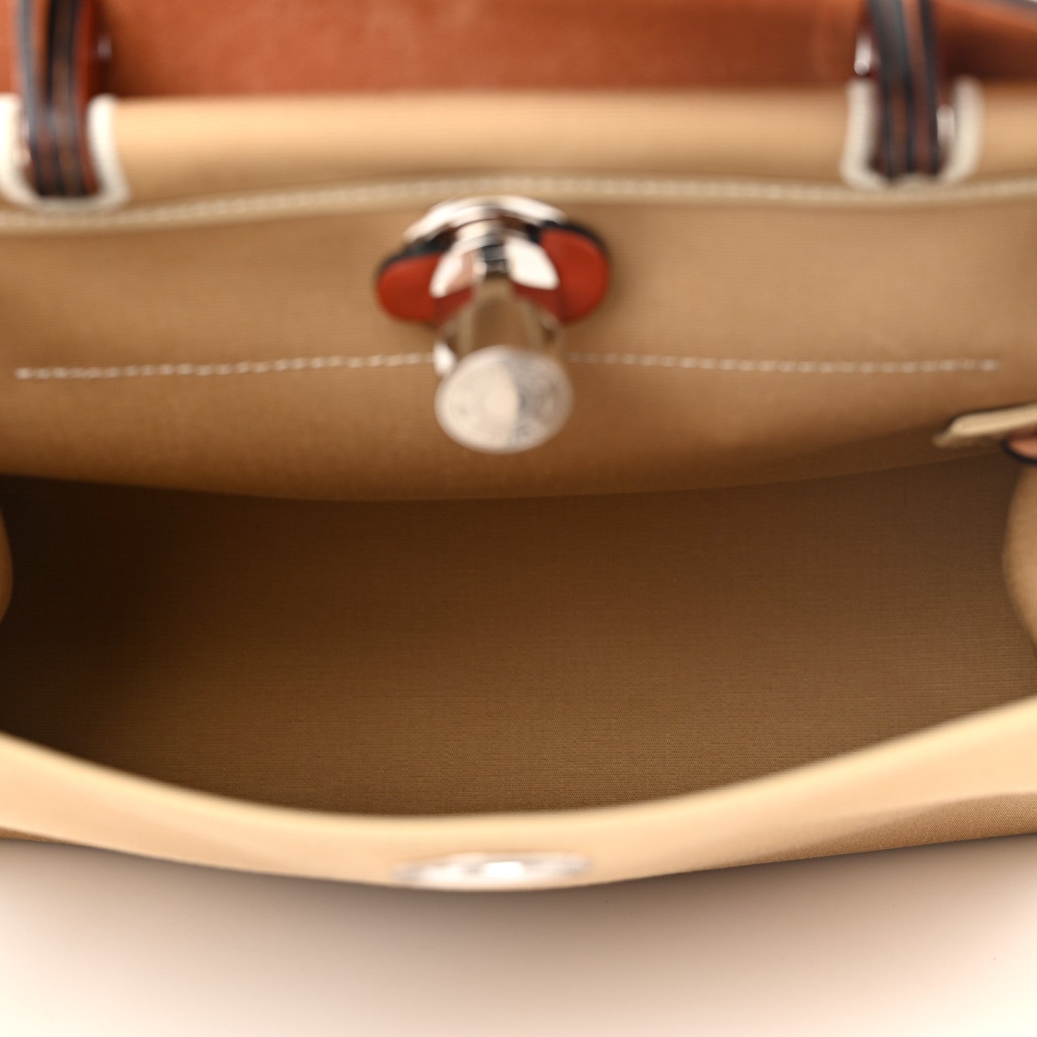 Hermes Vache Hunter Toile Officier Herbag Zip 31 PM Trench Cuivre 6 of 13