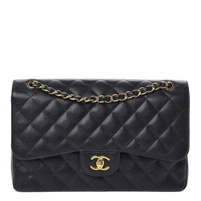 Chanel Caviar Quilted Jumbo Double Flap Black 1 of 10