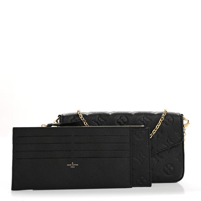 Louis Vuitton Empreinte Pochette Felicie Chain Wallet Black 2 of 14