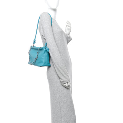 Loewe Mellow Nappa Medium Donut Chain Flamenco Knot Clutch Deep Turquoise 2 of 10