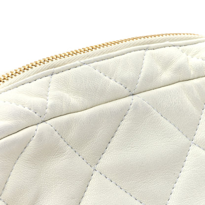 Chanel Lambskin Pearl Quilted CC Mini Camera Case White 11 of 11