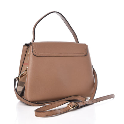 Burberry Derby Calfskin House Check Small Camberley Dark Sand 3 of 11