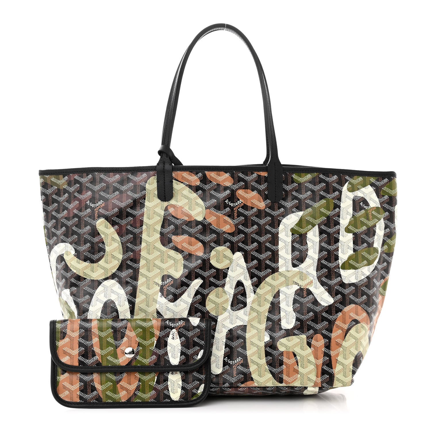 Goyard Goyardine Saint Louis Lettres Camouflage PM Black Green 3 of 11