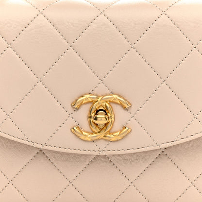 Chanel Lambskin Quilted Trendy Spirit Top Handle Flap Beige 8 of 12