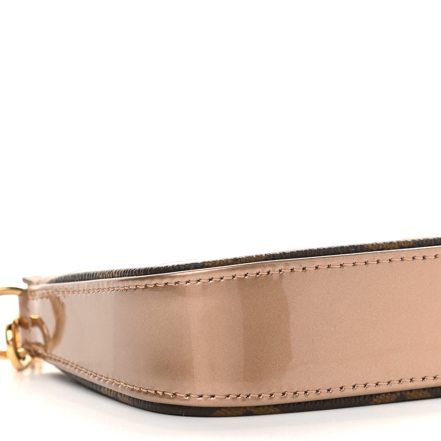 Metallic Vernis Mini Pochette Accessories Rose Gold