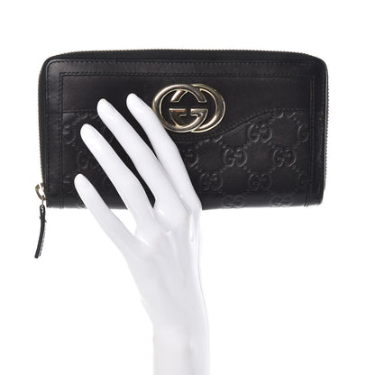 Gucci Guccissima Sukey Zip Around Wallet Black 2 of 13