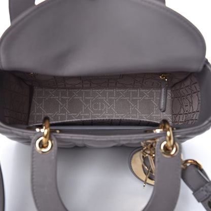 Christian Dior Lambskin Cannage Small My Lady Dior Gris 7 of 12