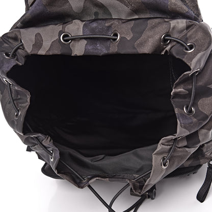 Prada Tessuto Nylon Camouflage Print Double Buckle Backpack Fumo 5 of 12