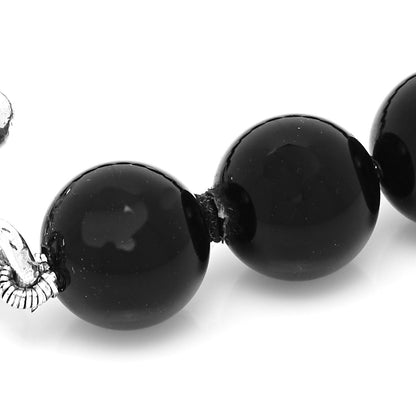 Tiffany Sterling Silver Black Onyx Bead Toggle Bracelet 5 of 5