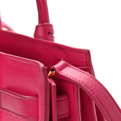 Saint Laurent Calfskin Nano Sac De Jour Lipstick Fuchsia 12 of 20