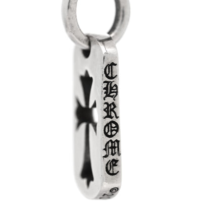 Chrome Hearts Sterling Silver Cross Cut Out Dog Tag Pendant 3 of 4