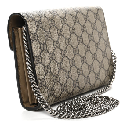 Gucci GG Supreme Monogram Mini Dionysus Chain Wallet Beige Taupe 3 of 12