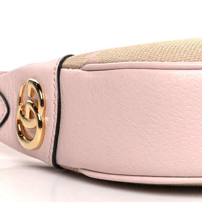 Gucci Monogram Jumbo GG Textured Dollar Calfskin Mini Ophidia Half Moon Hobo Beige Perfect Pink 9 of 11