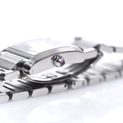 Cartier Stainless Steel Pink Mother of Pearl 20mm Tank Francaise Quartz Watch 6 of 8