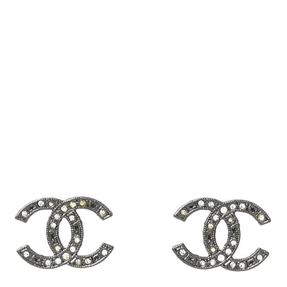 Chanel Ruthenium Crystal CC Earrings 1 of 5