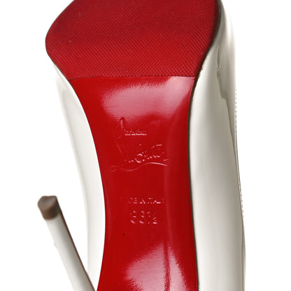 Christian Louboutin Patent Pigalle Follies 100 Pumps 36.5 Snow 7 of 11